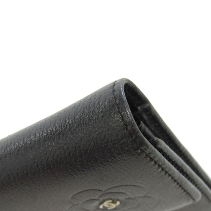 CHANEL Camellia COCO Mark Long wallet (with coin pocket) Calf Ladies [Used]