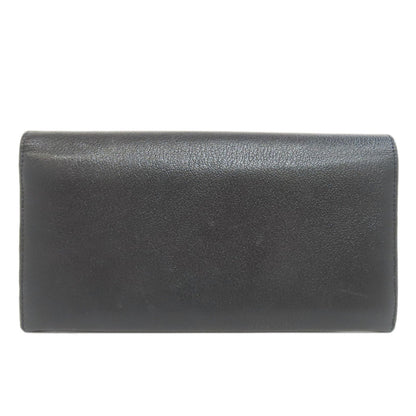 CHANEL Camellia COCO Mark Long wallet (with coin pocket) Calf Ladies [Used]
