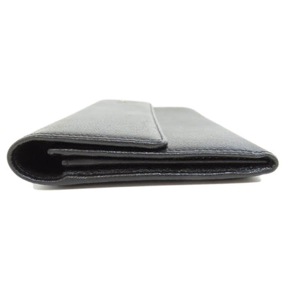 CHANEL Camellia COCO Mark Long wallet (with coin pocket) Calf Ladies [Used]