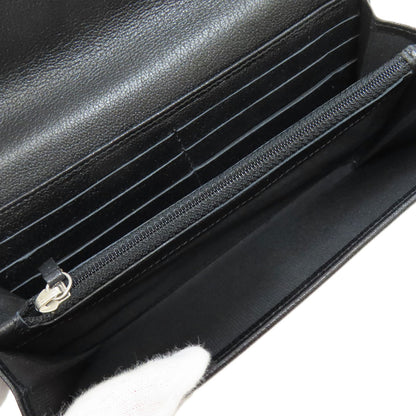 CHANEL Camellia COCO Mark Long wallet (with coin pocket) Calf Ladies [Used]