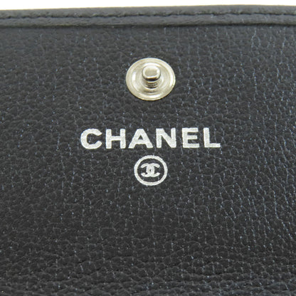 CHANEL Camellia COCO Mark Long wallet (with coin pocket) Calf Ladies [Used]