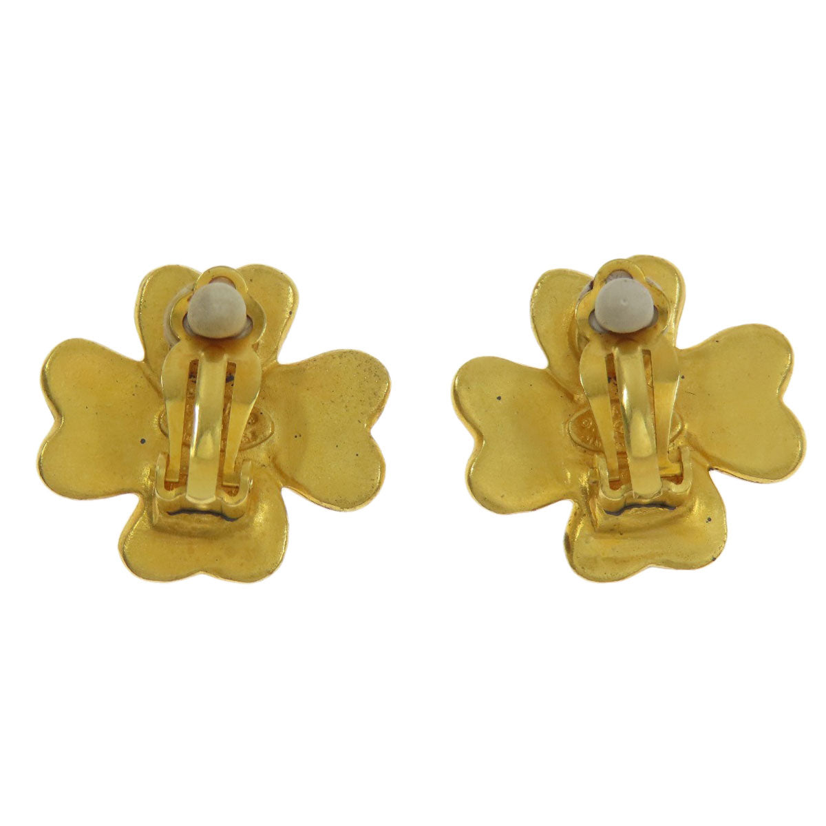 CHANEL COCO Mark Clover Earring Metal Ladies [Used]