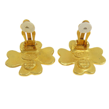 CHANEL COCO Mark Clover Earring Metal Ladies [Used]