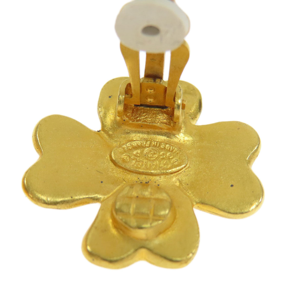CHANEL COCO Mark Clover Earring Metal Ladies [Used]