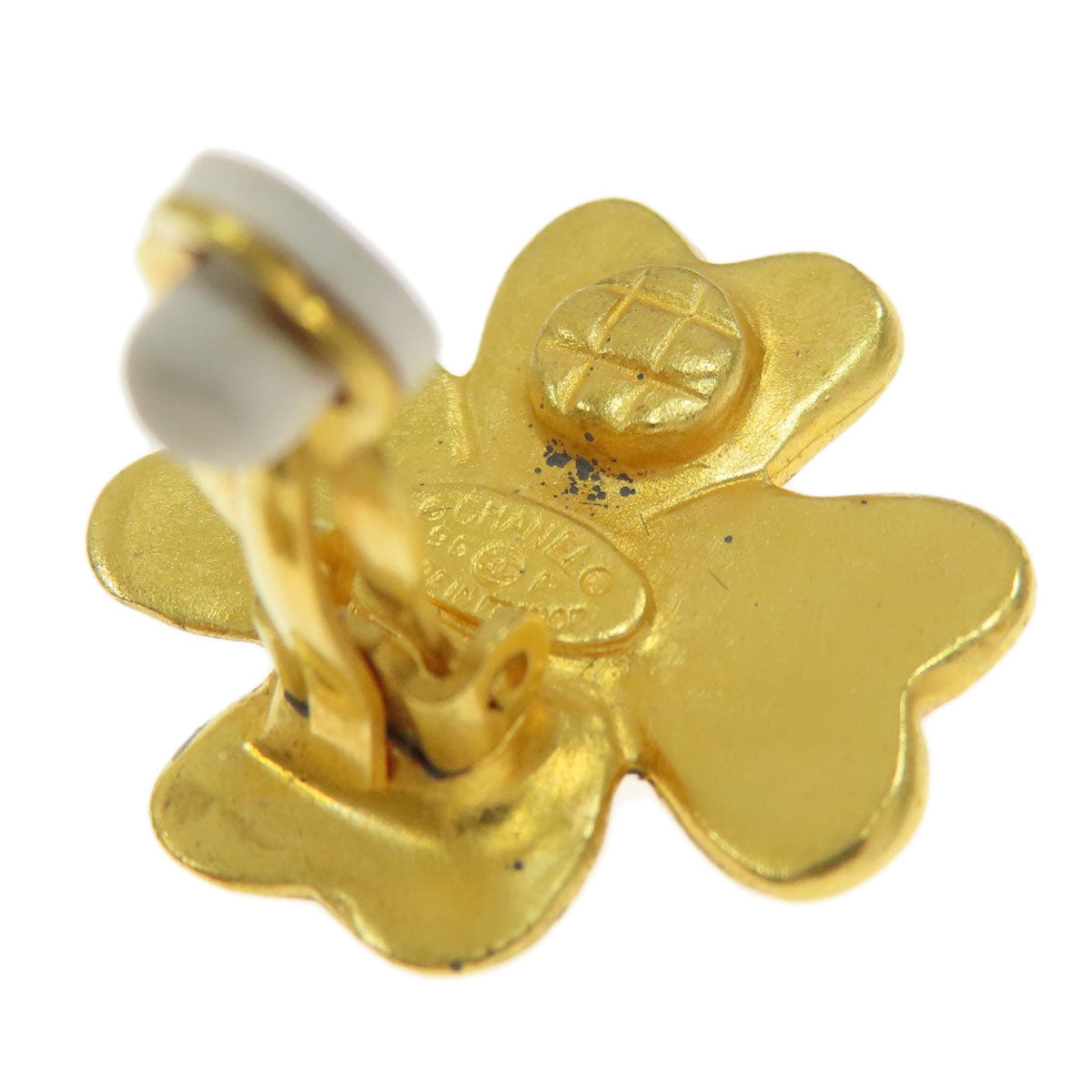 CHANEL COCO Mark Clover Earring Metal Ladies [Used]