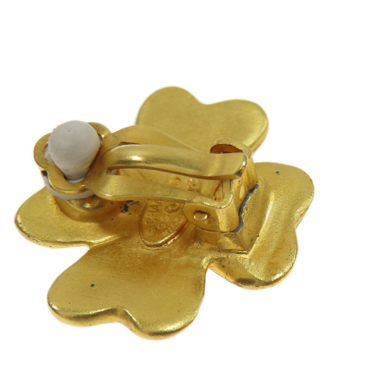 CHANEL COCO Mark Clover Earring Metal Ladies [Used]