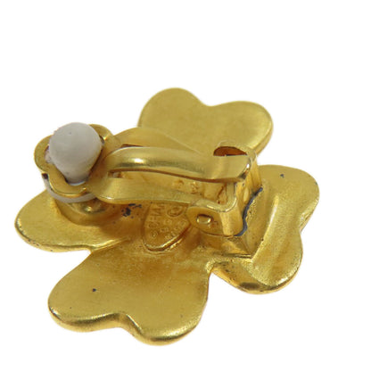 CHANEL COCO Mark Clover Earring Metal Ladies [Used]