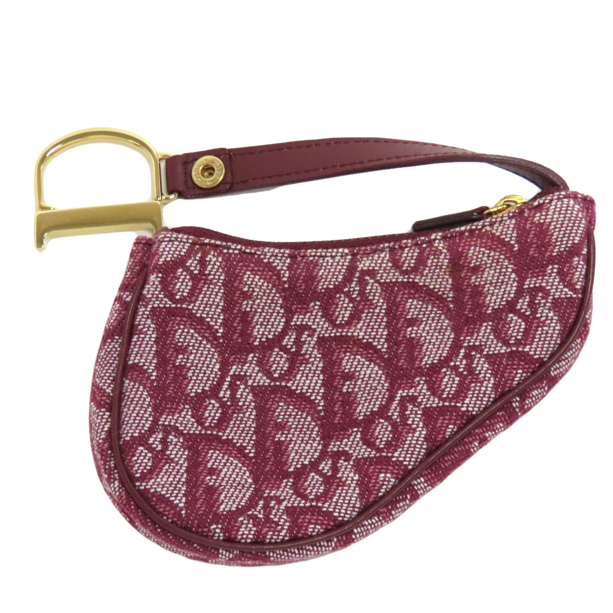 CHRISTIAN DIOR Saddle trotter pattern coin purse Canvas Ladies [Used]