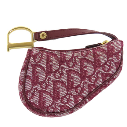 CHRISTIAN DIOR Saddle trotter pattern coin purse Canvas Ladies [Used]