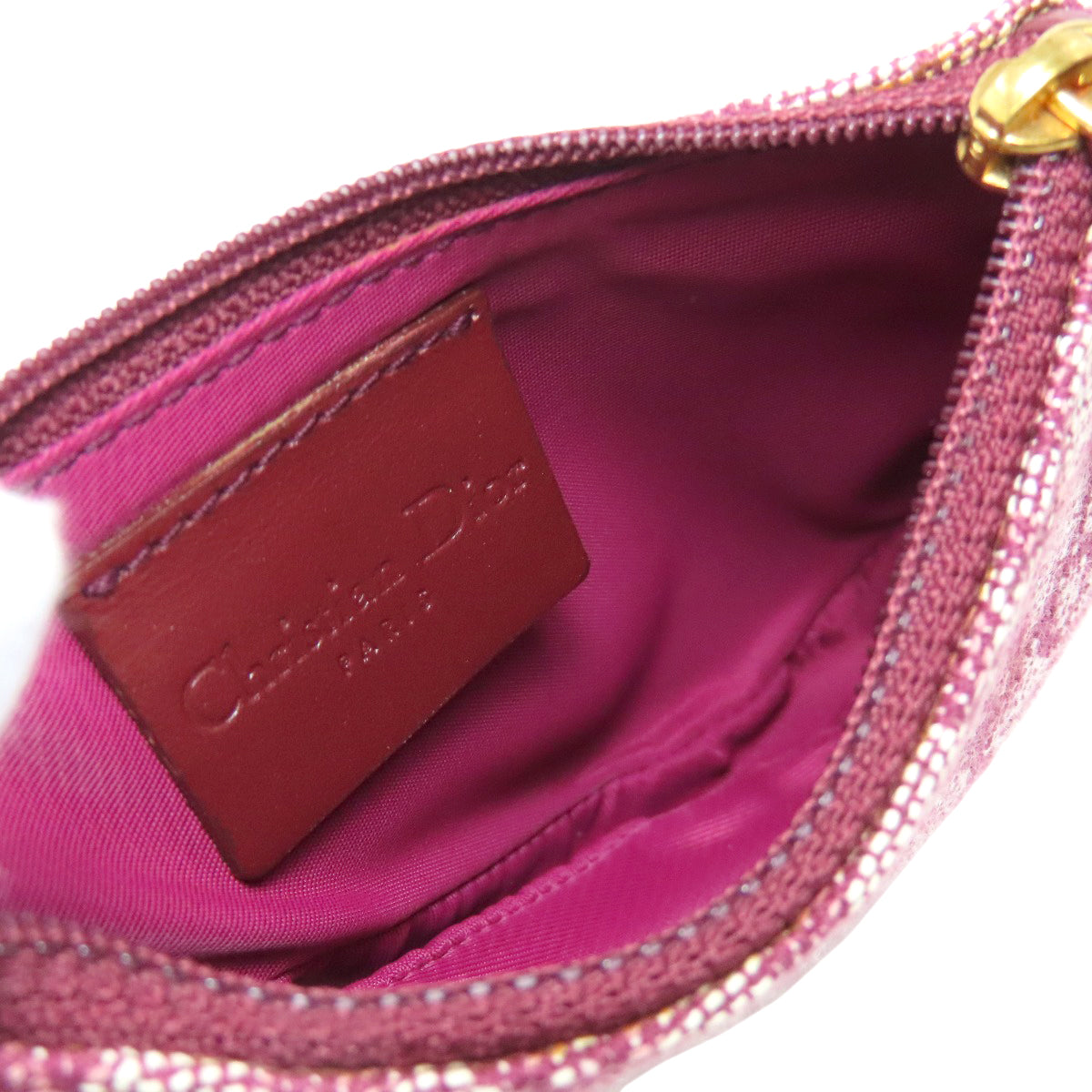 CHRISTIAN DIOR Saddle trotter pattern coin purse Canvas Ladies [Used]