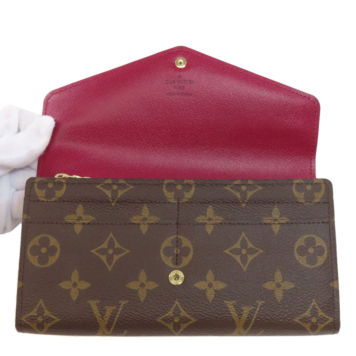 LOUIS VUITTON M62234 Portefeiulle Â· Sarah Long wallet (with coin pocket) Monogram canvas Ladies [Used]