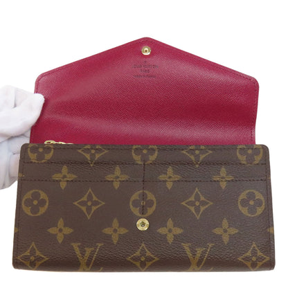 LOUIS VUITTON M62234 Portefeiulle Â· Sarah Long wallet (with coin pocket) Monogram canvas Ladies [Used]