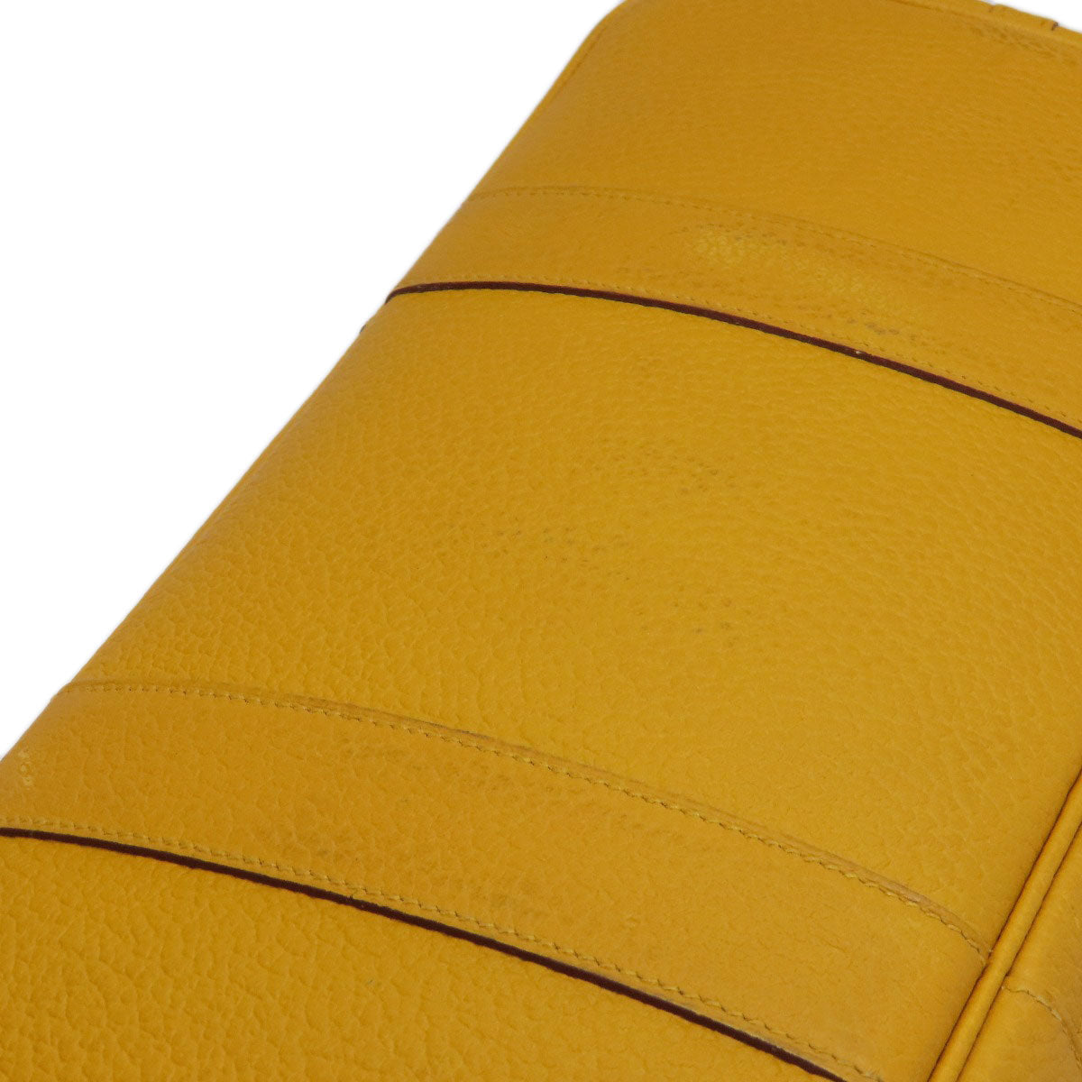 HERMES Garden Party PM Jaune Ambre SilverHardware Tote Bag Country Ladies [Used]