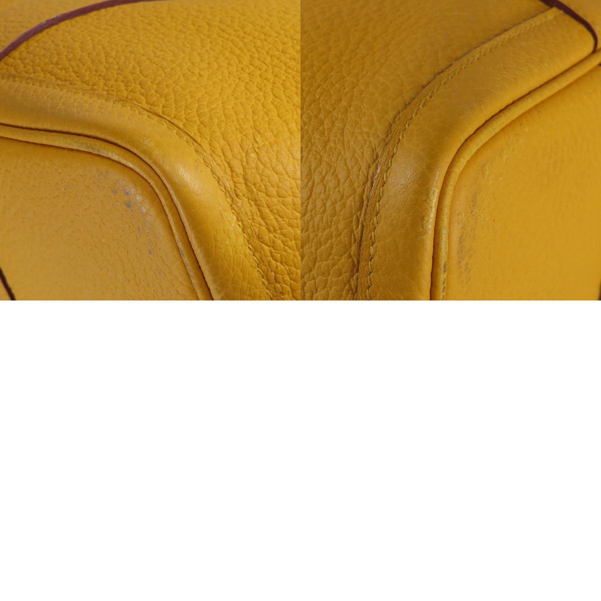 HERMES Garden Party PM Jaune Ambre SilverHardware Tote Bag Country Ladies [Used]