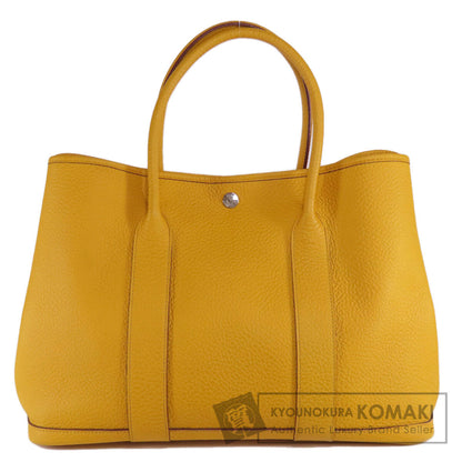 HERMES Garden Party PM Jaune Ambre SilverHardware Tote Bag Country Ladies [Used]