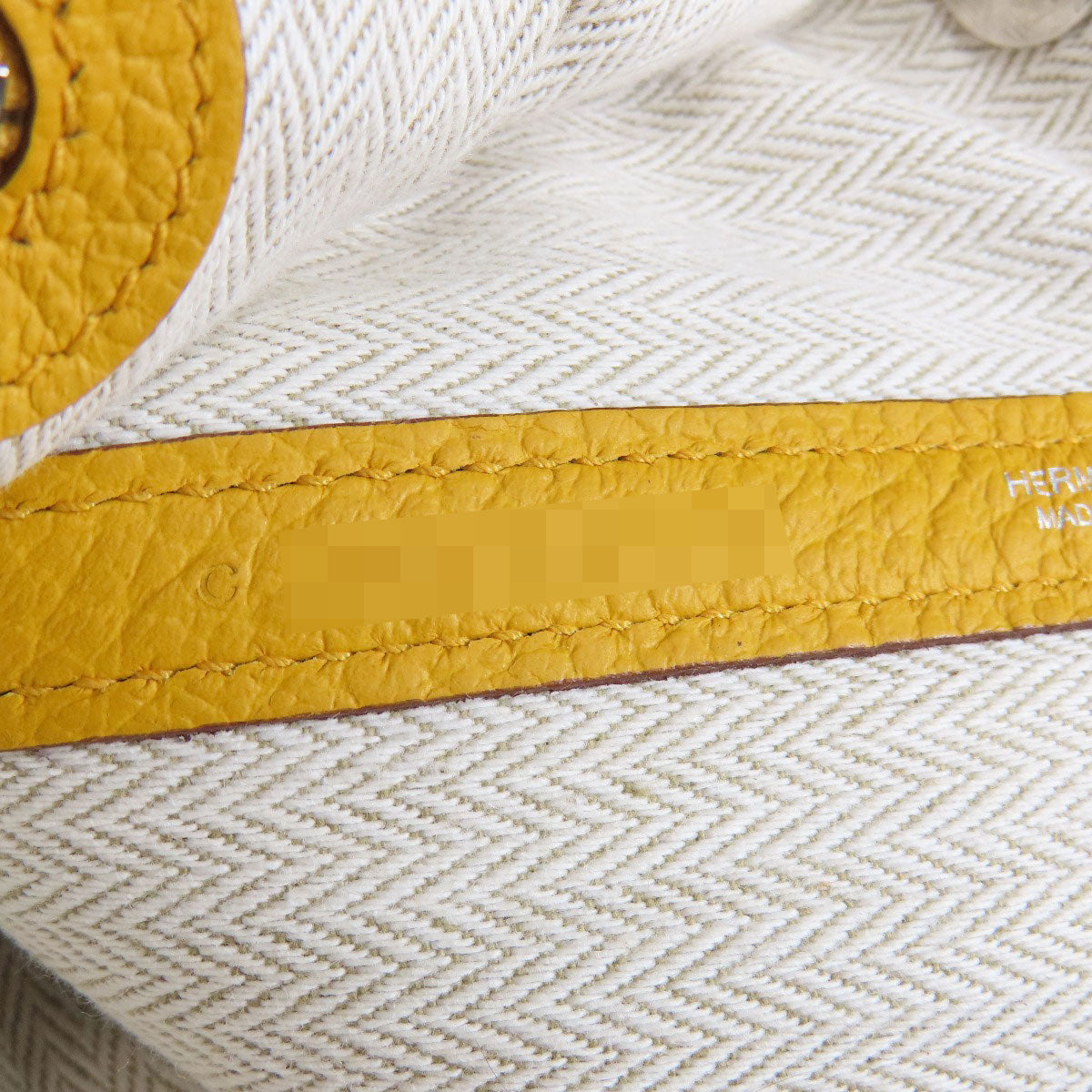 HERMES Garden Party PM Jaune Ambre SilverHardware Tote Bag Country Ladies [Used]