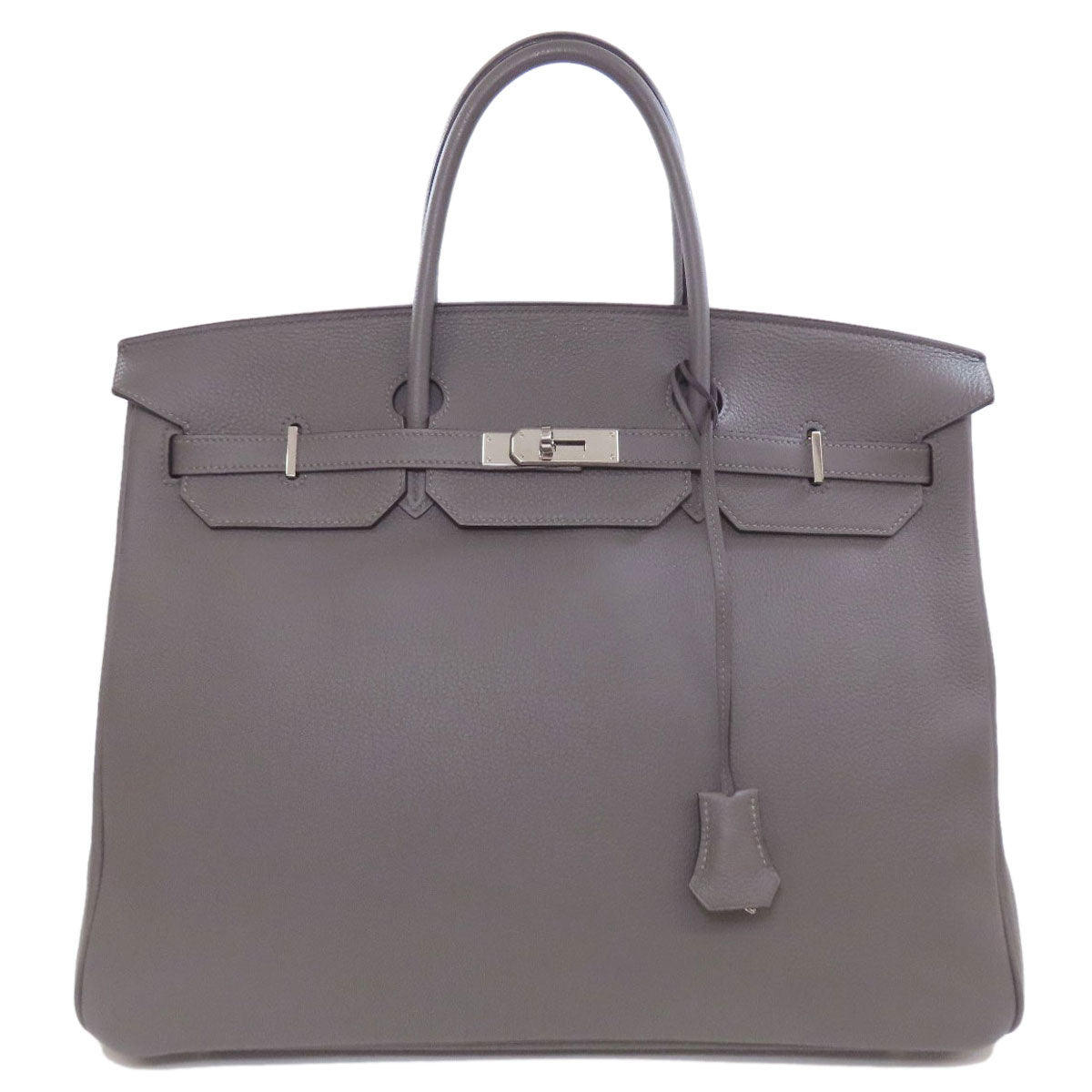 HERMES   Handbag Birkin 40 Grimeise SilverHardware Togo Ladies