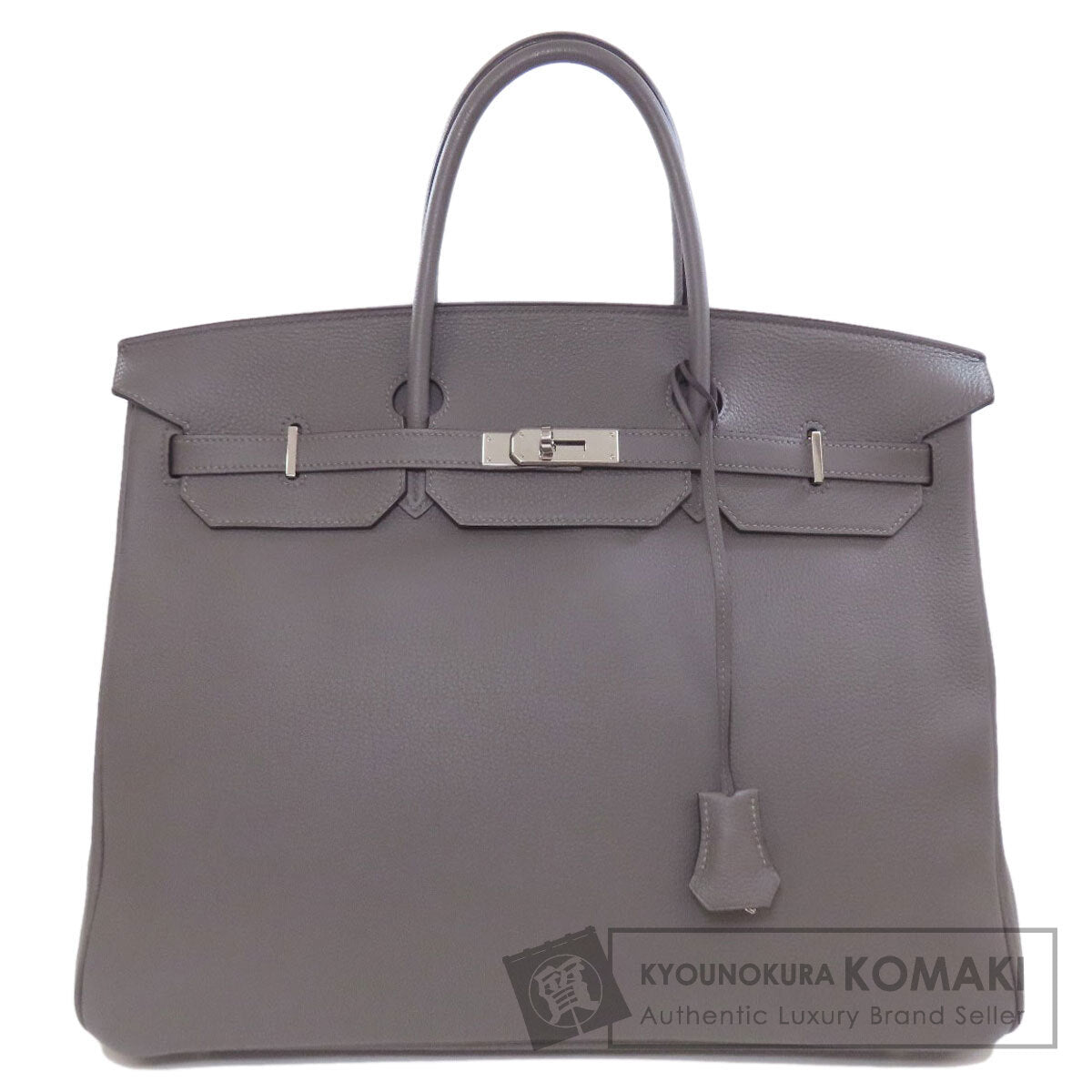 HERMES   Handbag Birkin 40 Grimeise SilverHardware Togo Ladies