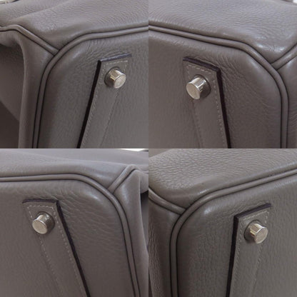 HERMES Birkin 40 Grimeise SilverHardware Handbag Togo Ladies [Used]