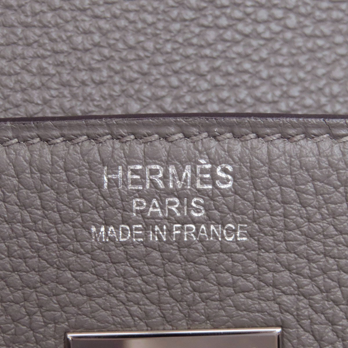 HERMES   Handbag Birkin 40 Grimeise SilverHardware Togo Ladies