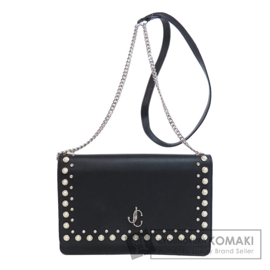 Jimmy Choo studded chain wallet Long wallet (with coin pocket) Leather Ladies [Used]