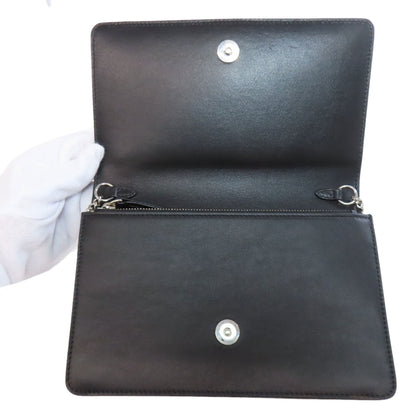 Jimmy Choo studded chain wallet Long wallet (with coin pocket) Leather Ladies [Used]