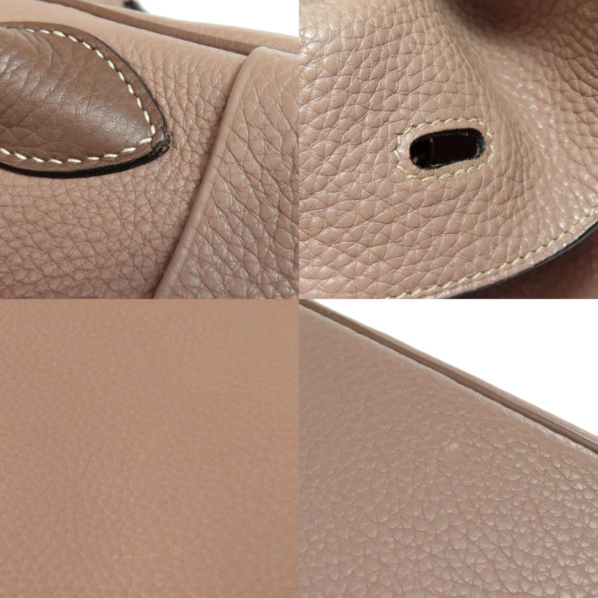 HERMES Lindy 30 SilverHardware Handbag Taurillon Clemence Ladies [Used]