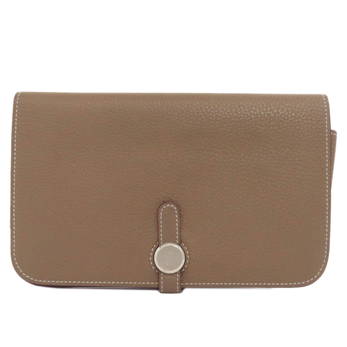 HERMES Dogon GM Etope SilverHardware Long wallet (with coin pocket) Togo Ladies [Used]