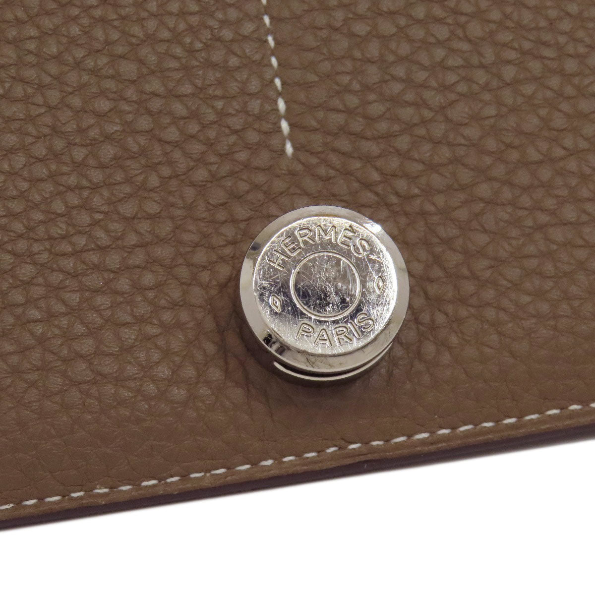 HERMES Dogon GM Etope SilverHardware Long wallet (with coin pocket) Togo Ladies [Used]