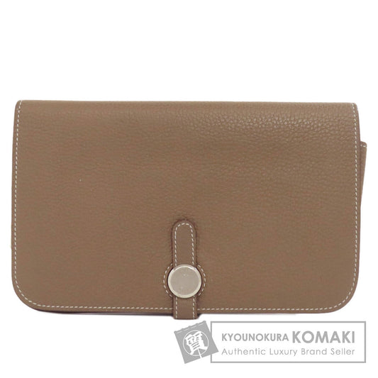 HERMES Dogon GM Etope SilverHardware Long wallet (with coin pocket) Togo Ladies [Used]