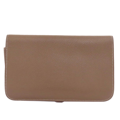 HERMES Dogon GM Etope SilverHardware Long wallet (with coin pocket) Togo Ladies [Used]