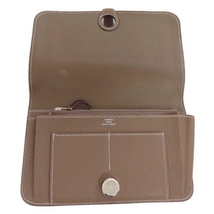 HERMES Dogon GM Etope SilverHardware Long wallet (with coin pocket) Togo Ladies [Used]