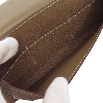 HERMES Dogon GM Etope SilverHardware Long wallet (with coin pocket) Togo Ladies [Used]