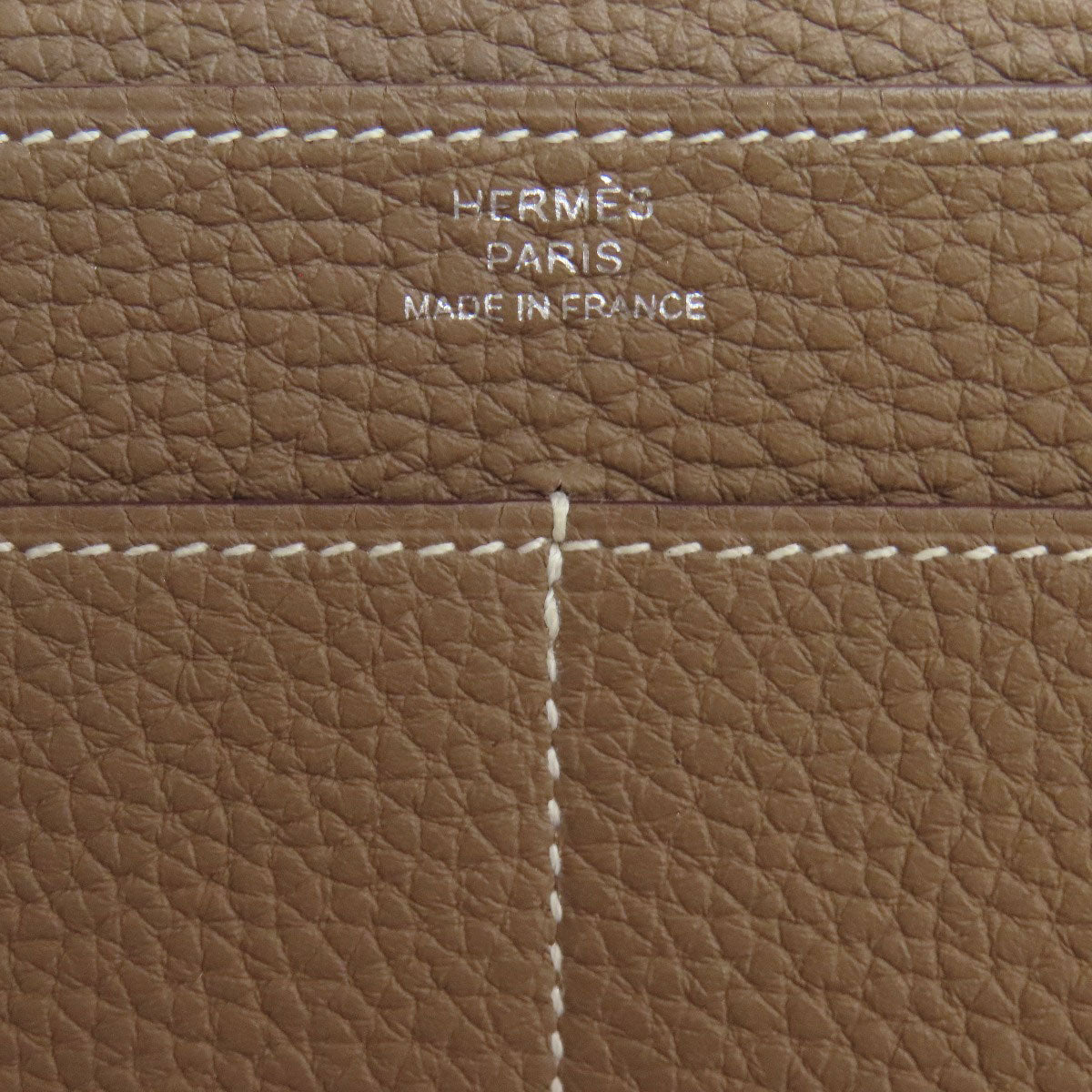 HERMES Dogon GM Etope SilverHardware Long wallet (with coin pocket) Togo Ladies [Used]