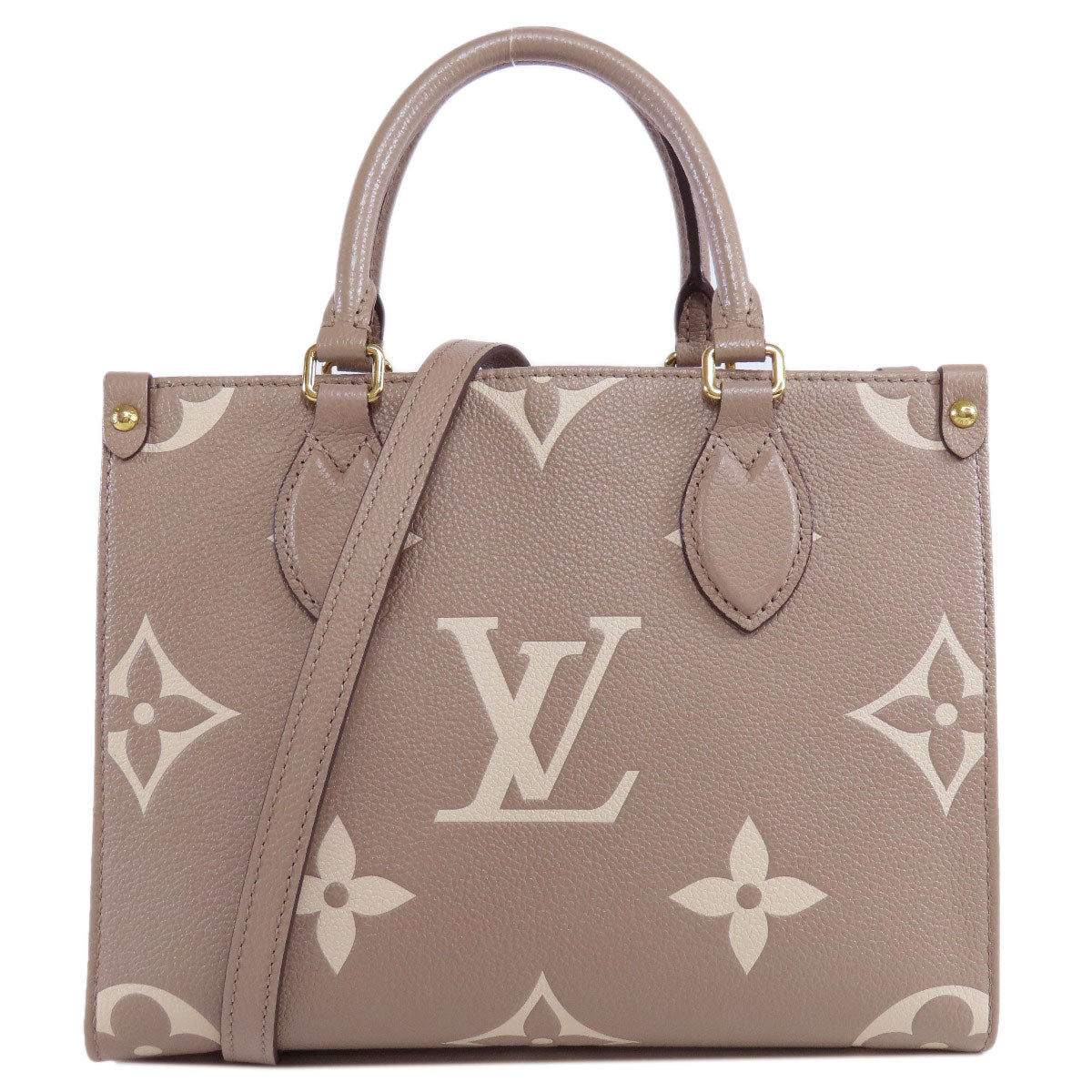 LOUIS VUITTON  M45779 Handbag On the Go PM Tourtrail Crème Empreinte Ladies