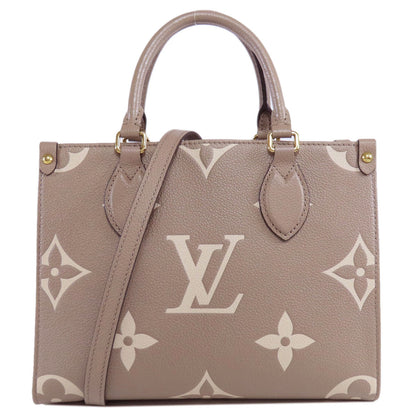 LOUIS VUITTON  M45779 Handbag On the Go PM Tourtrail Crème Empreinte Ladies