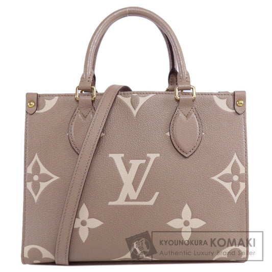 LOUIS VUITTON  M45779 Handbag On the Go PM Tourtrail Crème Empreinte Ladies