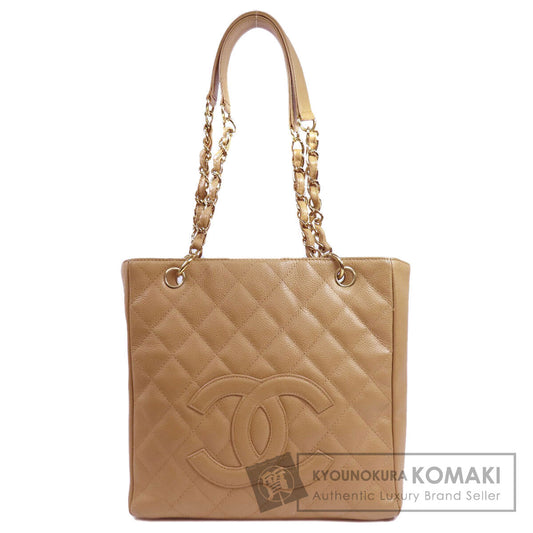 CHANEL   Tote Bag COCO Mark Chain Bag GoldHardware Caviar skin Ladies