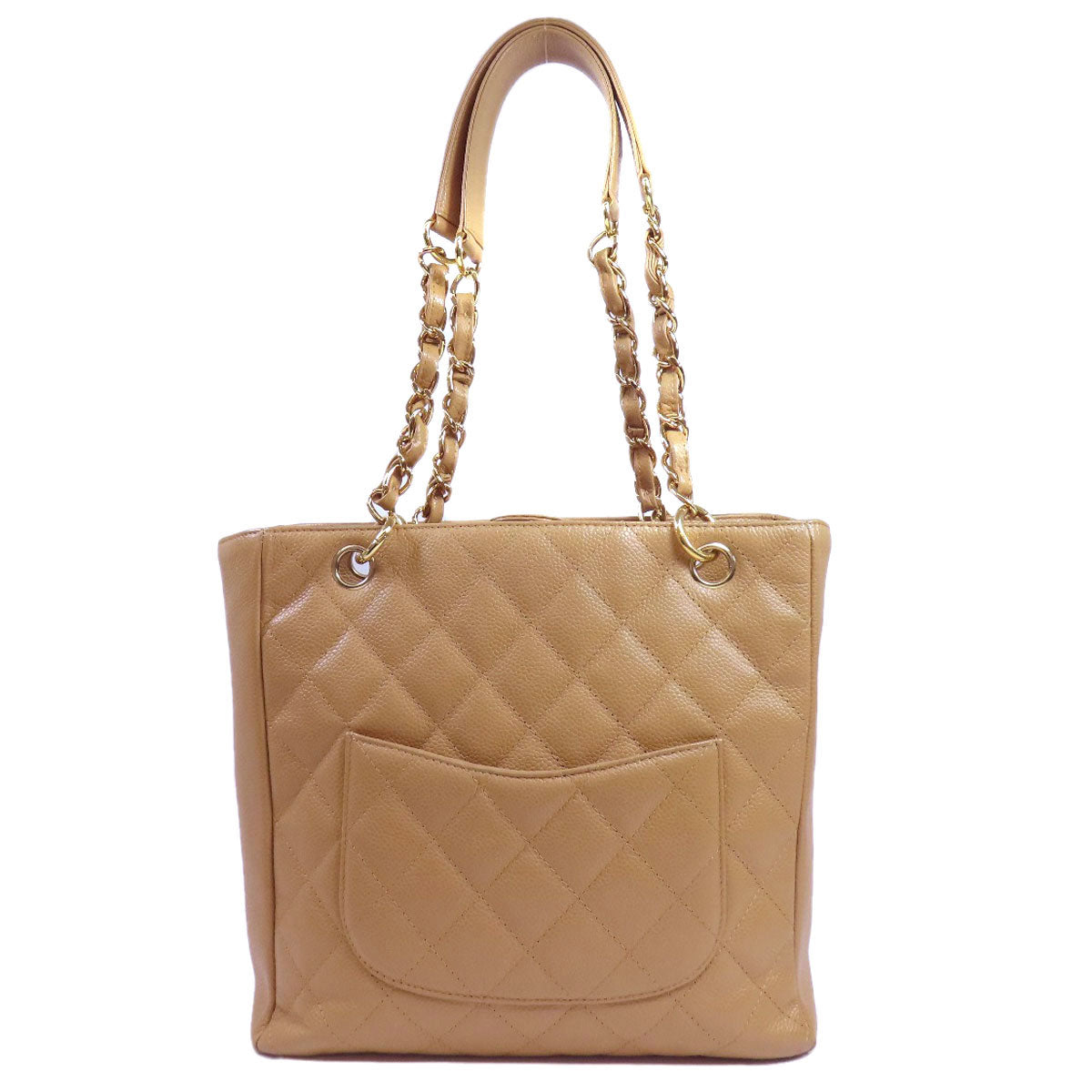 CHANEL   Tote Bag COCO Mark Chain Bag GoldHardware Caviar skin Ladies