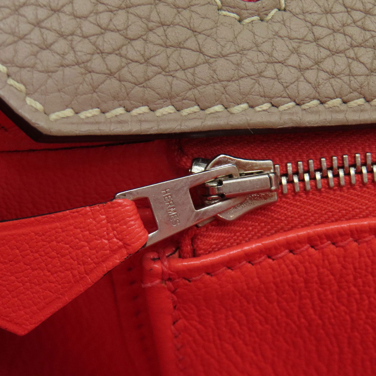 HERMES Birkin 35 SilverHardware Handbag Taurillon Clemence Ladies [Used]