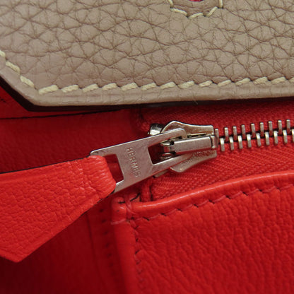 HERMES Birkin 35 SilverHardware Handbag Taurillon Clemence Ladies [Used]