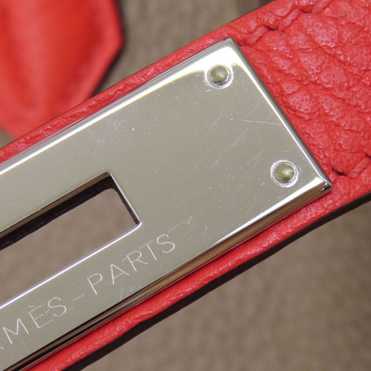 HERMES Birkin 35 SilverHardware Handbag Taurillon Clemence Ladies [Used]