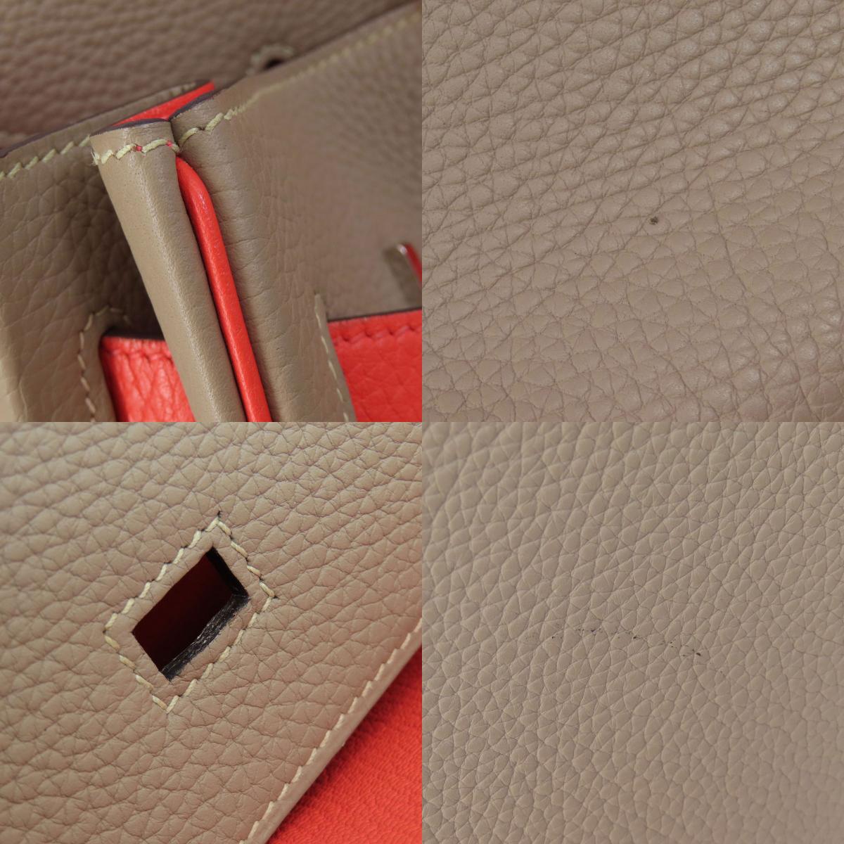 HERMES Birkin 35 SilverHardware Handbag Taurillon Clemence Ladies [Used]