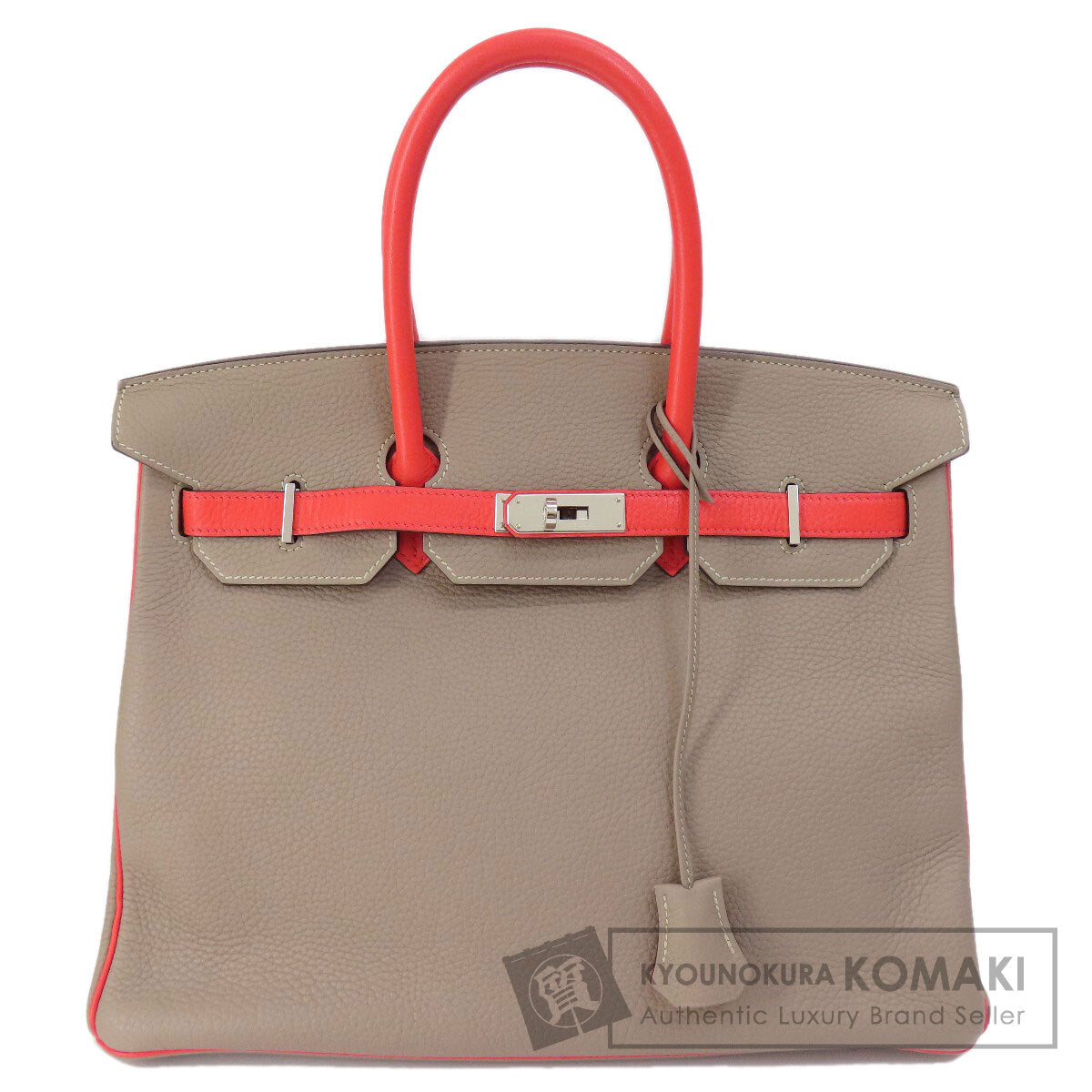 HERMES Birkin 35 SilverHardware Handbag Taurillon Clemence Ladies [Used]