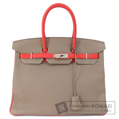 HERMES Birkin 35 SilverHardware Handbag Taurillon Clemence Ladies [Used]