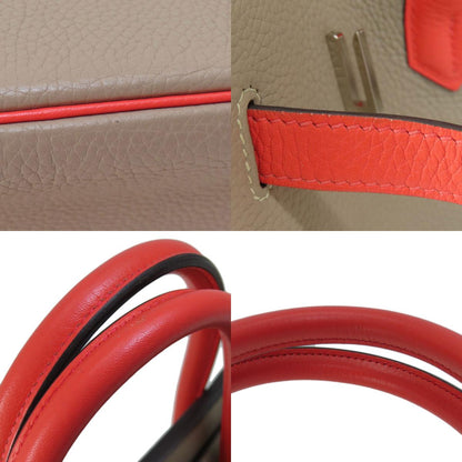 HERMES Birkin 35 SilverHardware Handbag Taurillon Clemence Ladies [Used]