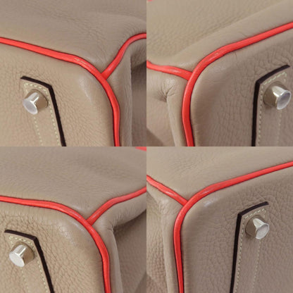 HERMES Birkin 35 SilverHardware Handbag Taurillon Clemence Ladies [Used]