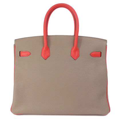 HERMES Birkin 35 SilverHardware Handbag Taurillon Clemence Ladies [Used]