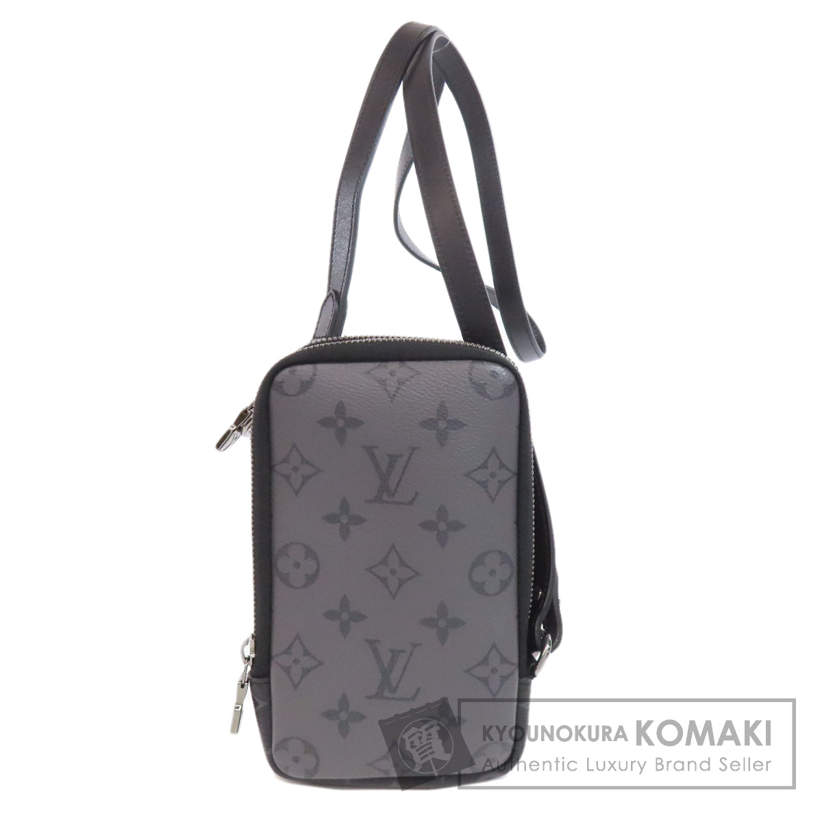 LOUIS VUITTON M69534 Double phone pouch Shoulder strap Monogram Eclipse mens [Used]