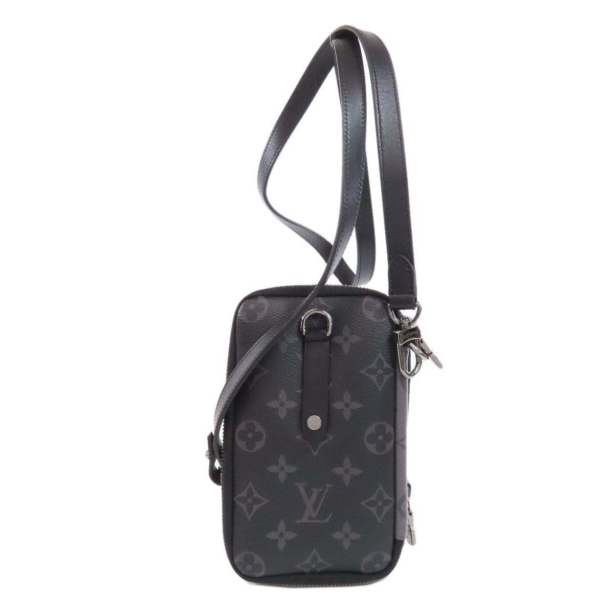 LOUIS VUITTON M69534 Double phone pouch Shoulder strap Monogram Eclipse mens [Used]